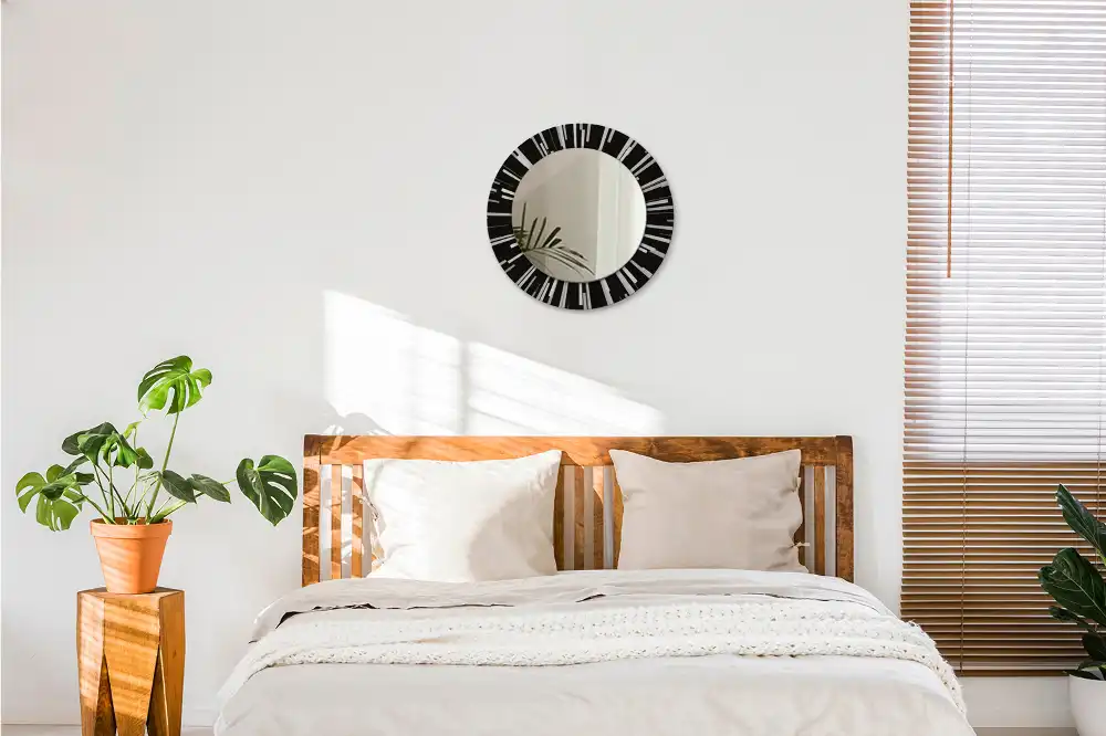 Oglindă decorativă rotundă cu design radiant