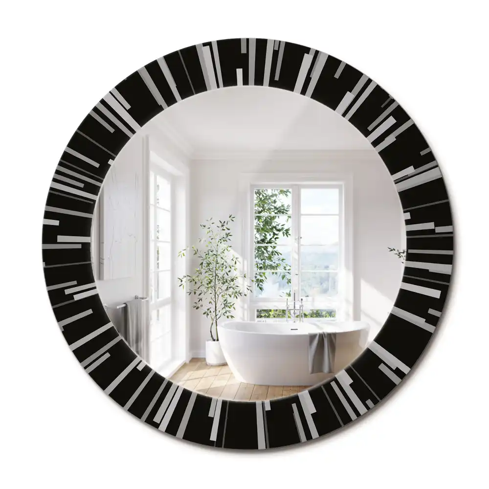 Oglindă decorativă rotundă cu design radiant