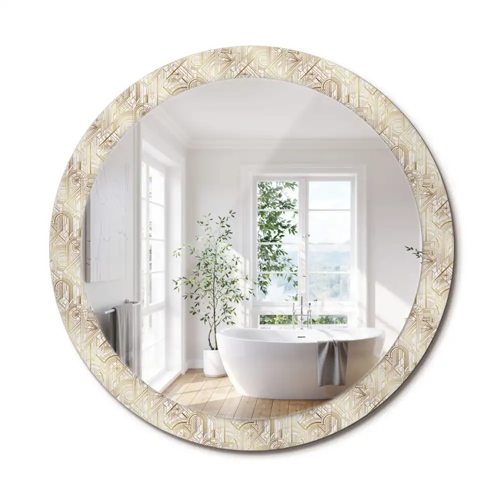 Oglindă decorativă rotundă cu design Art Deco