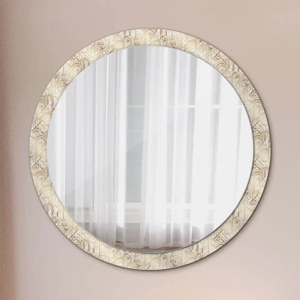 Oglindă decorativă rotundă cu design Art Deco