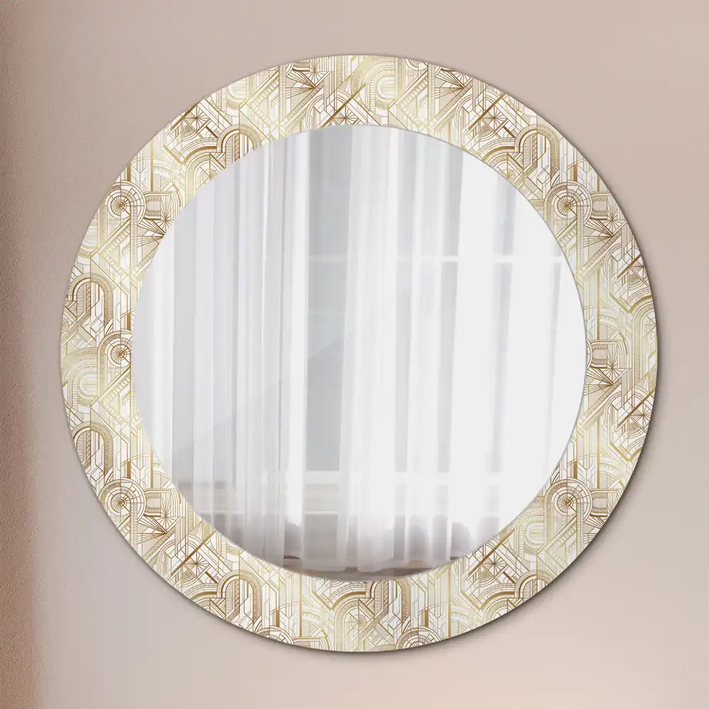 Oglindă decorativă rotundă cu design Art Deco
