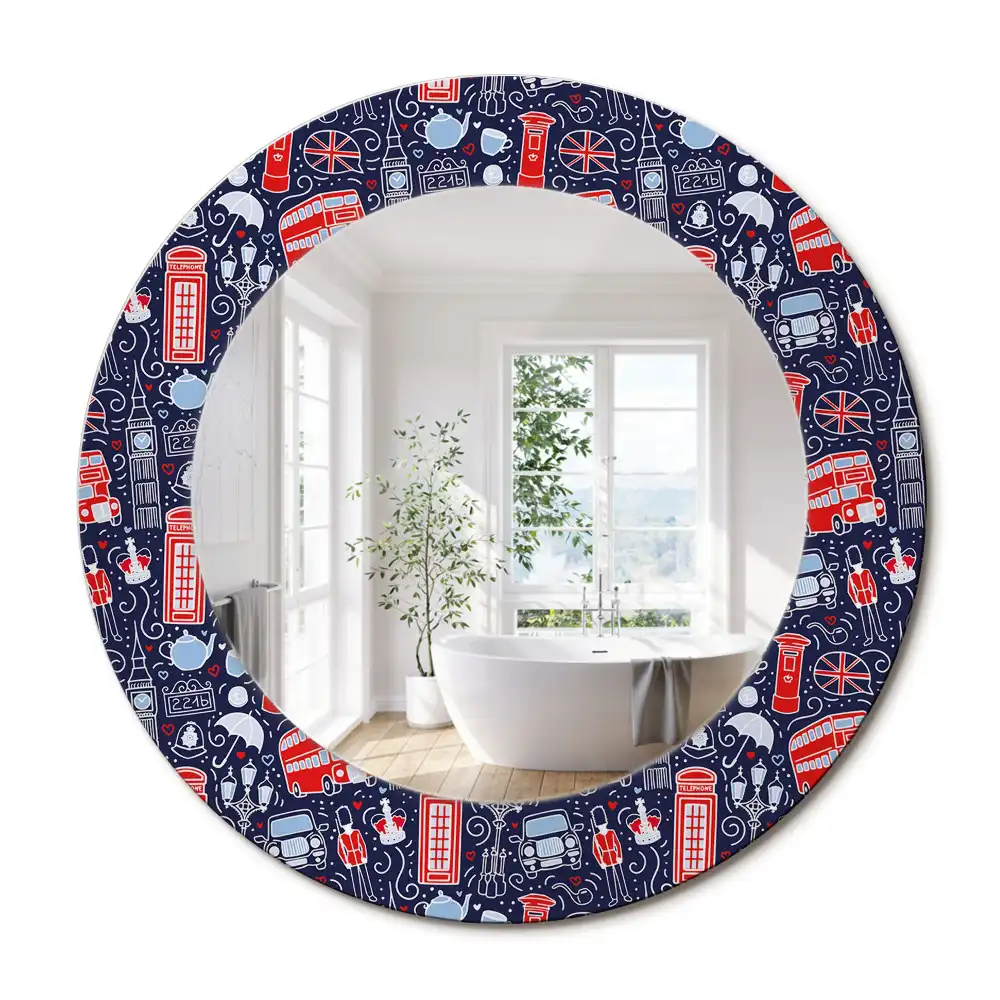 Oglindă decorativă rotundă de perete Londra