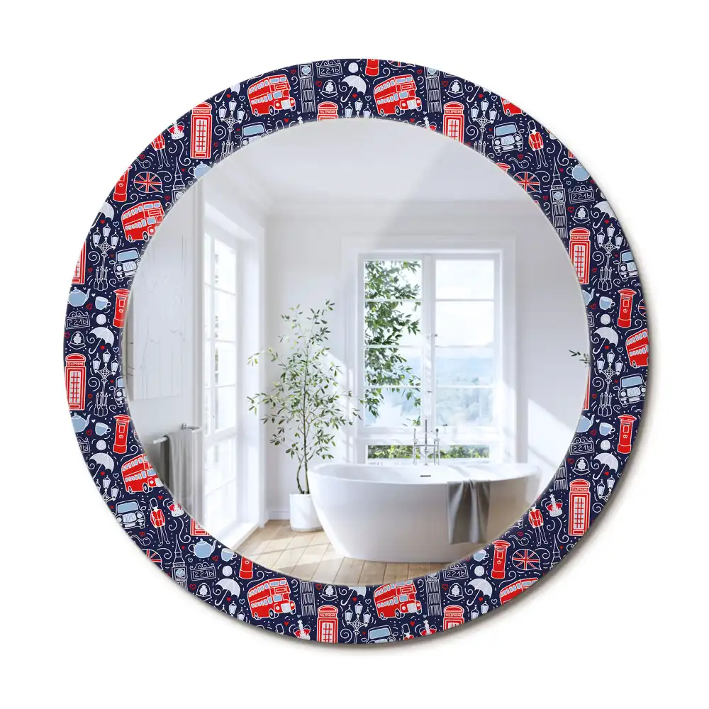 Oglindă decorativă rotundă de perete Londra