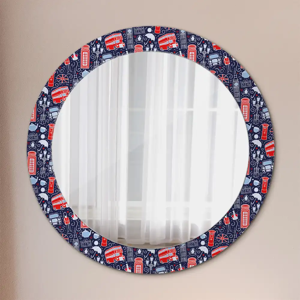 Oglindă decorativă rotundă de perete Londra