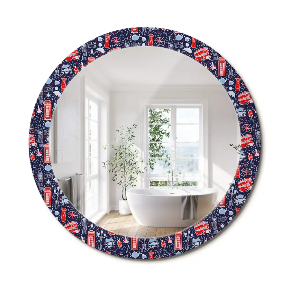 Oglindă decorativă rotundă de perete Londra