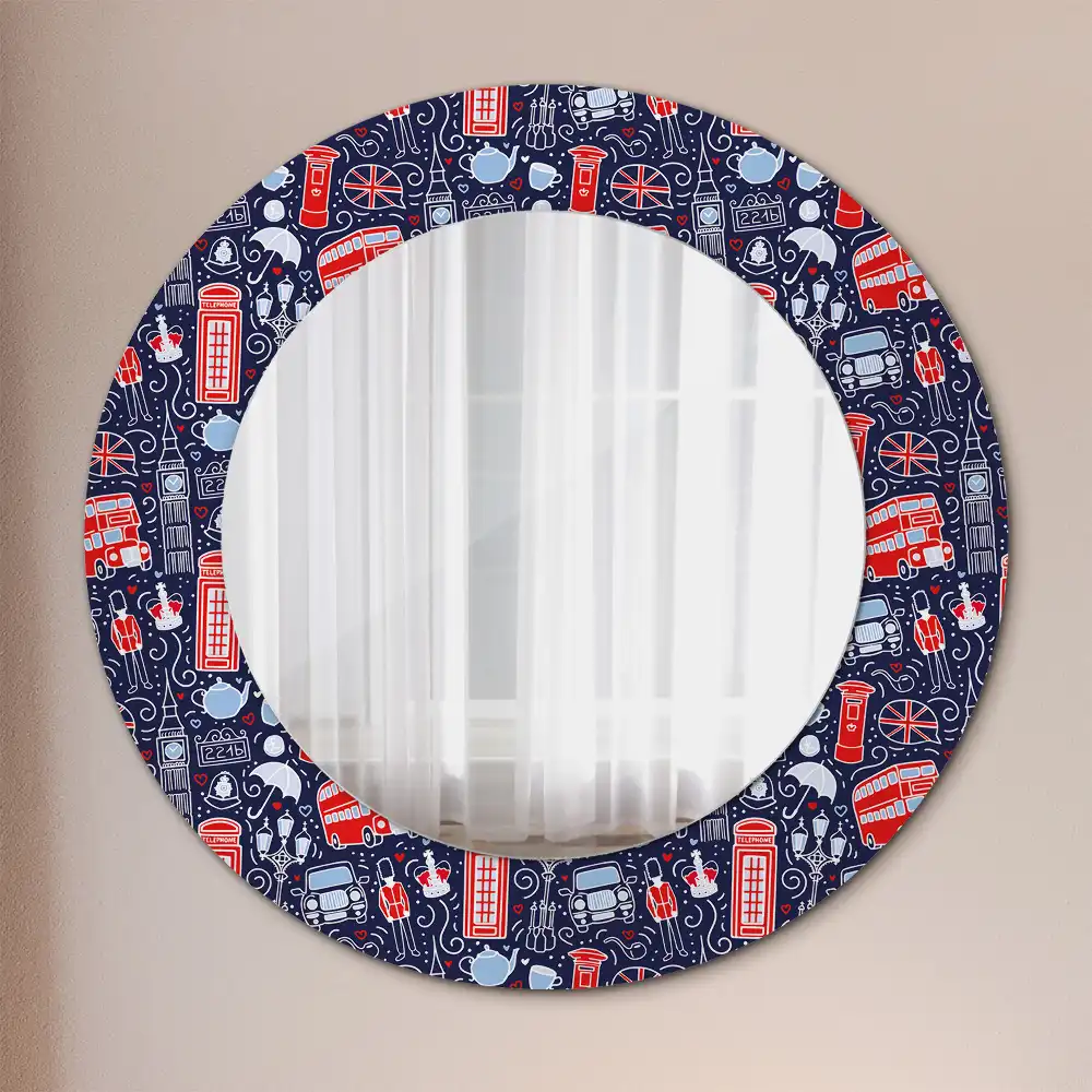 Oglindă decorativă rotundă de perete Londra