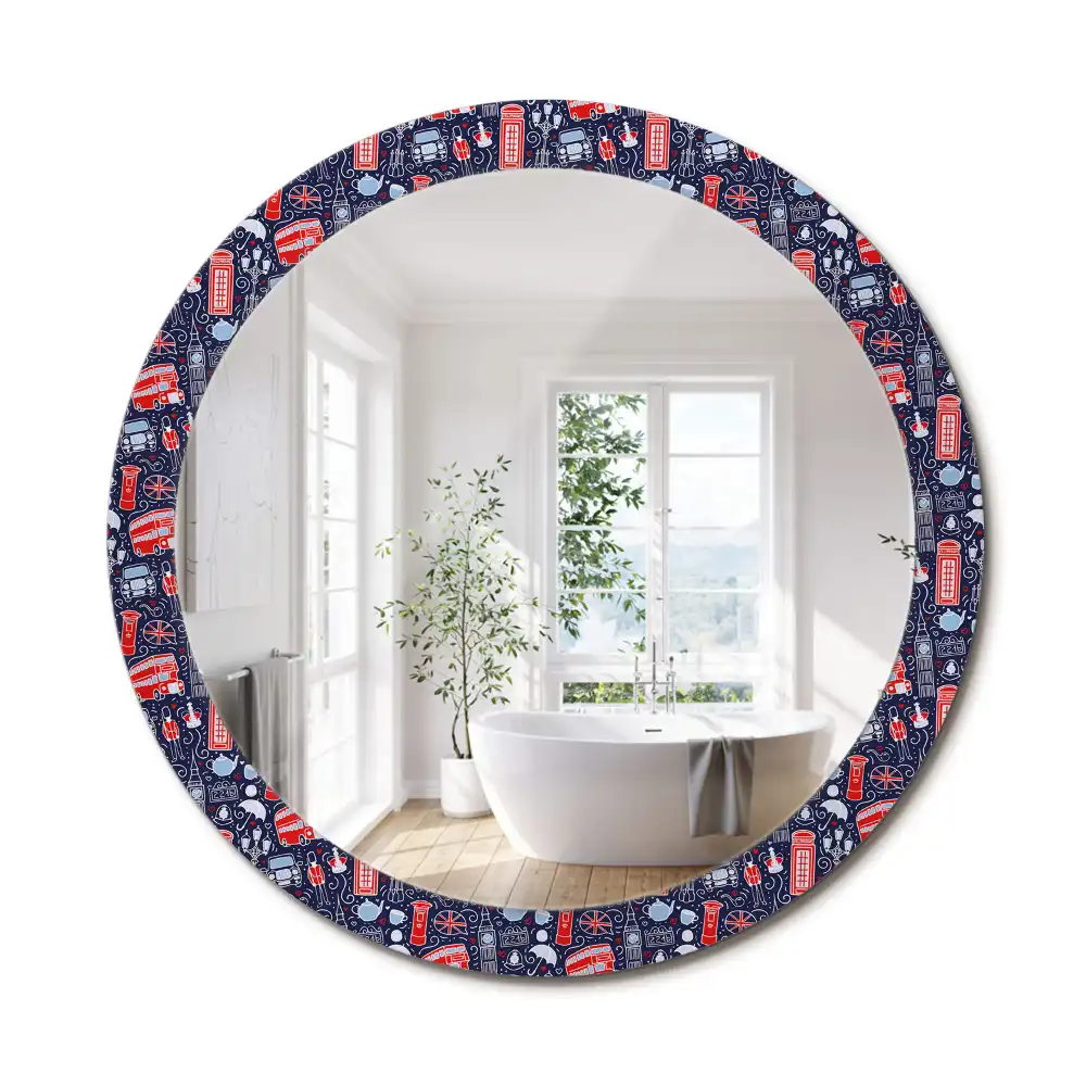 Oglindă decorativă rotundă de perete Londra