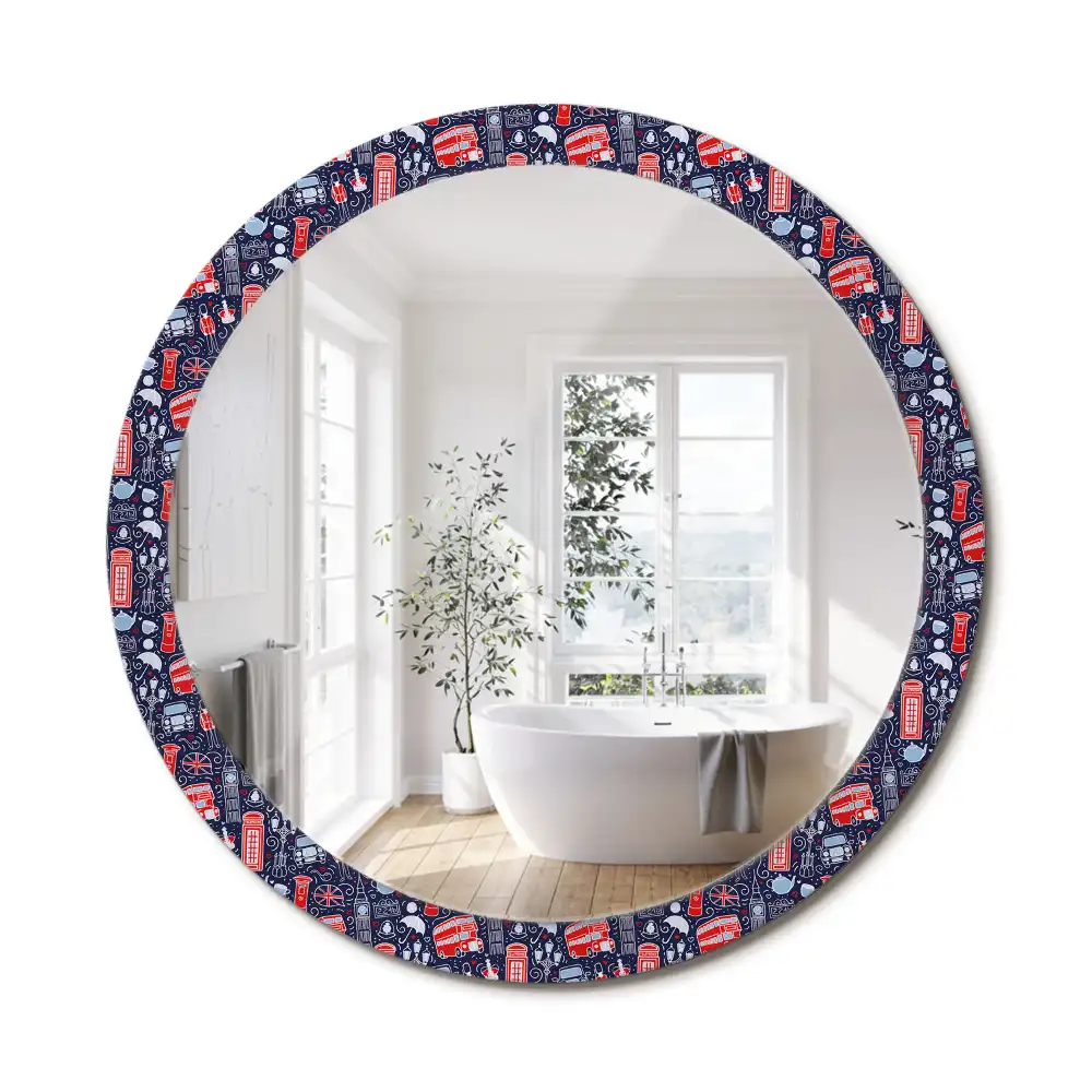 Oglindă decorativă rotundă de perete Londra