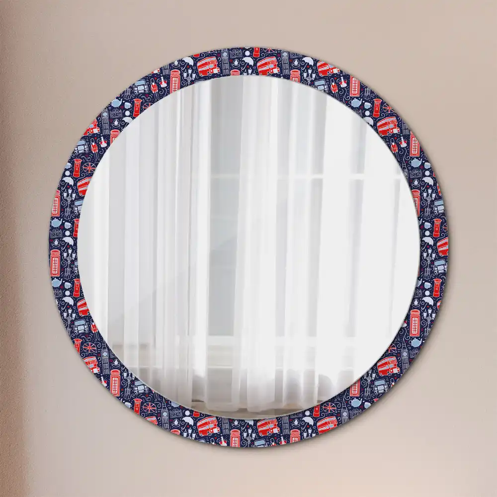 Oglindă decorativă rotundă de perete Londra