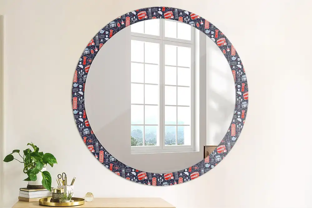 Oglindă decorativă rotundă de perete Londra