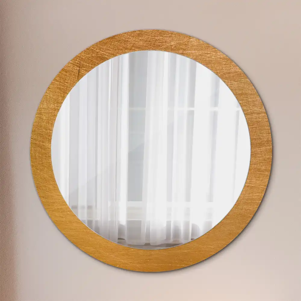 Oglindă rotundă decorativă de perete în stil loft vintage
