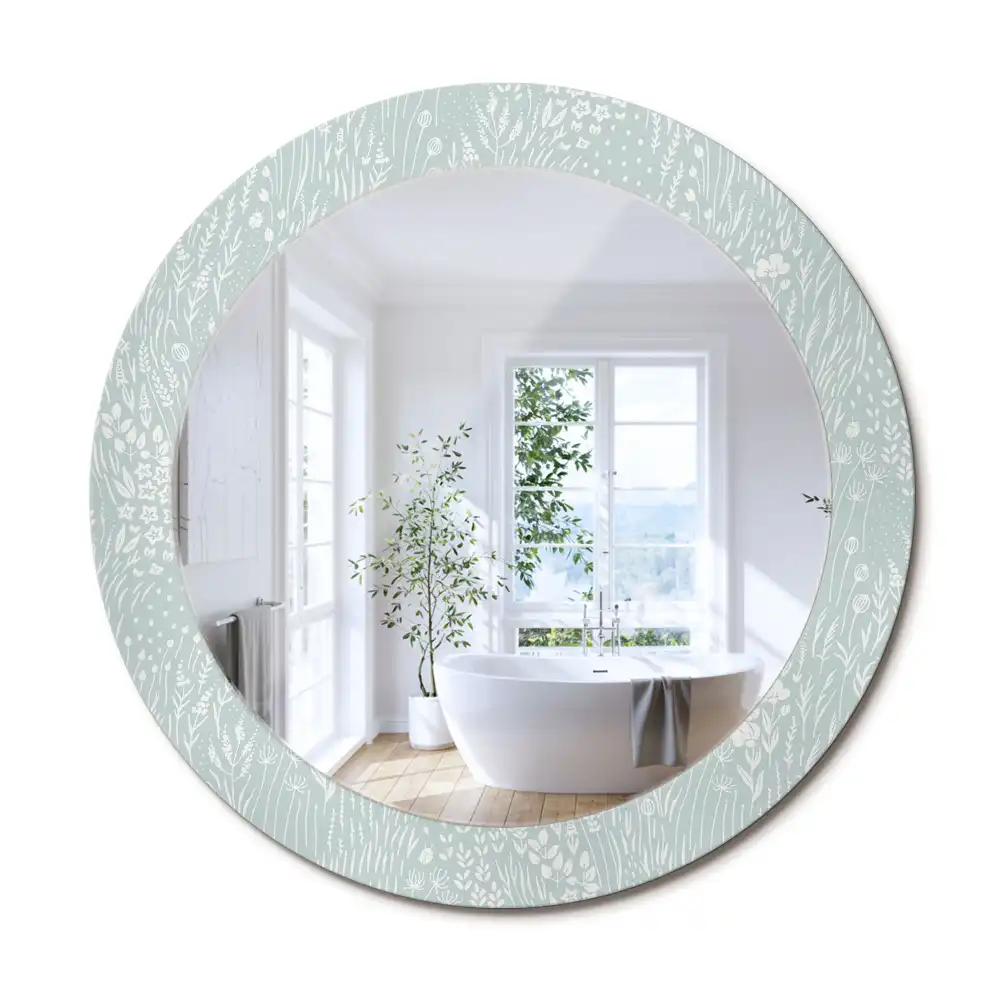 Oglindă rotundă decorativă de perete Melc în pajiște