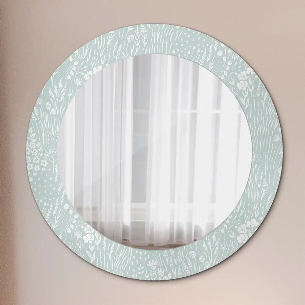 Oglindă rotundă decorativă de perete Melc în pajiște