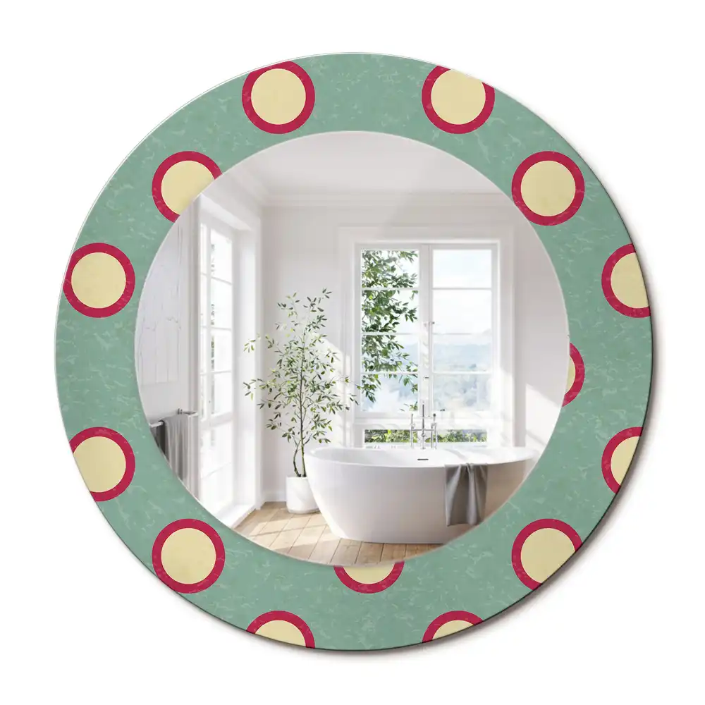 Oglindă decorativă rotundă cu design de puncte