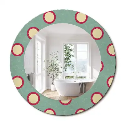 Oglindă decorativă rotundă cu design de puncte