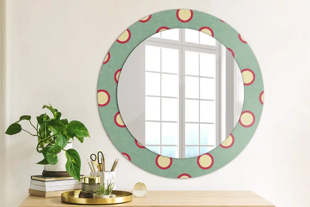 Oglindă decorativă rotundă cu design de puncte