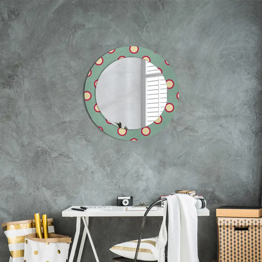 Oglindă decorativă rotundă cu design de puncte