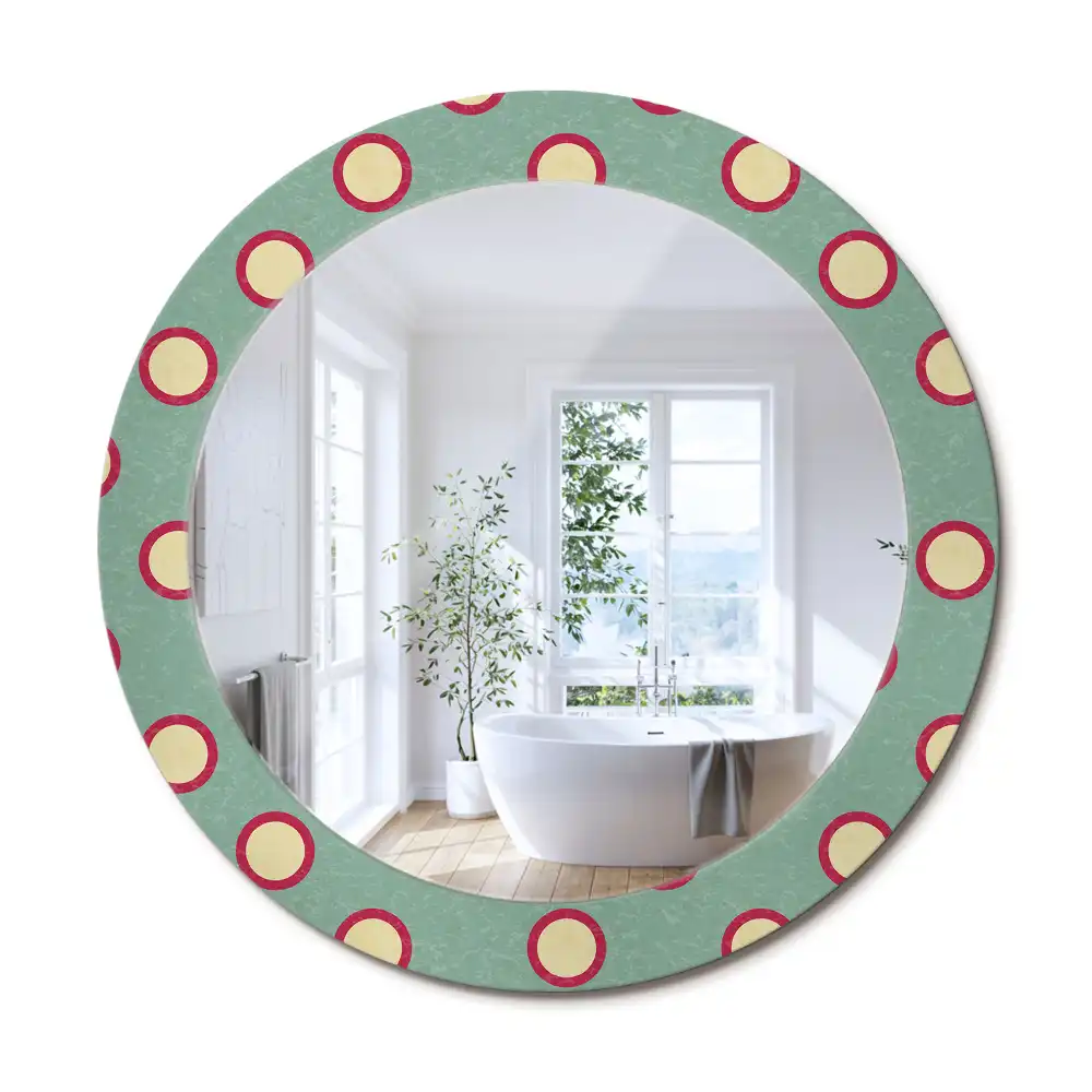 Oglindă decorativă rotundă cu design de puncte