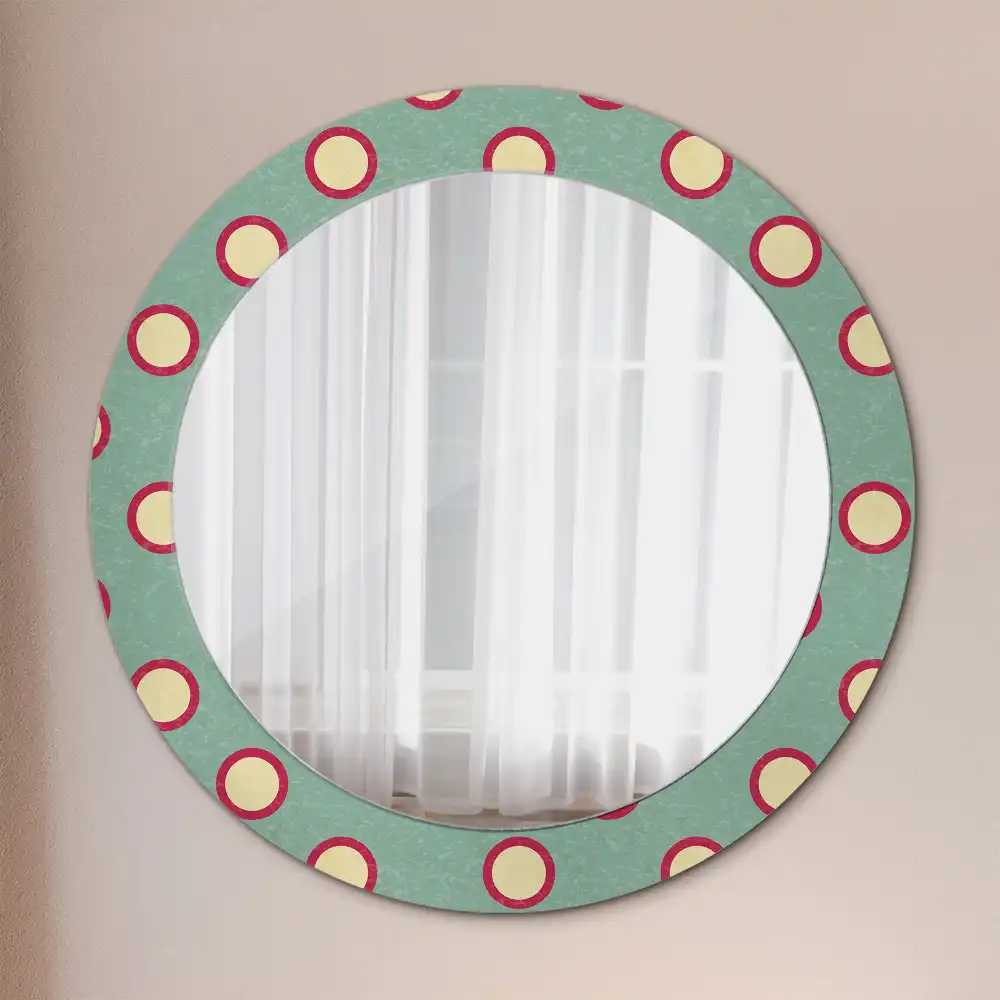 Oglindă decorativă rotundă cu design de puncte