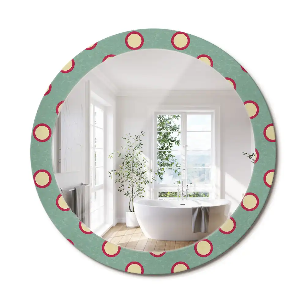 Oglindă decorativă rotundă cu design de puncte