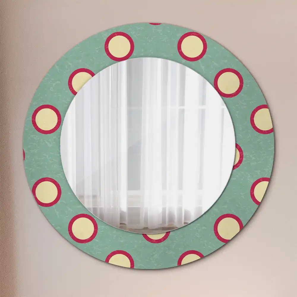 Oglindă decorativă rotundă cu design de puncte