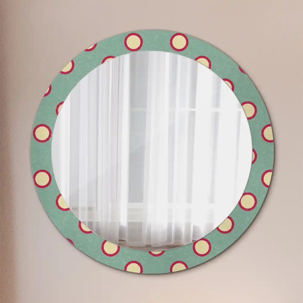 Oglindă decorativă rotundă cu design de puncte