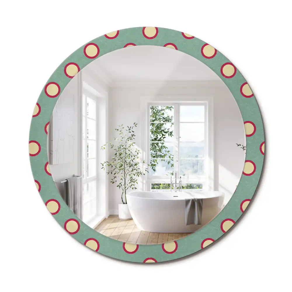 Oglindă decorativă rotundă cu design de puncte