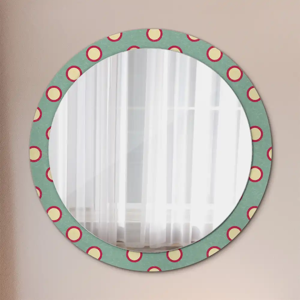Oglindă decorativă rotundă cu design de puncte