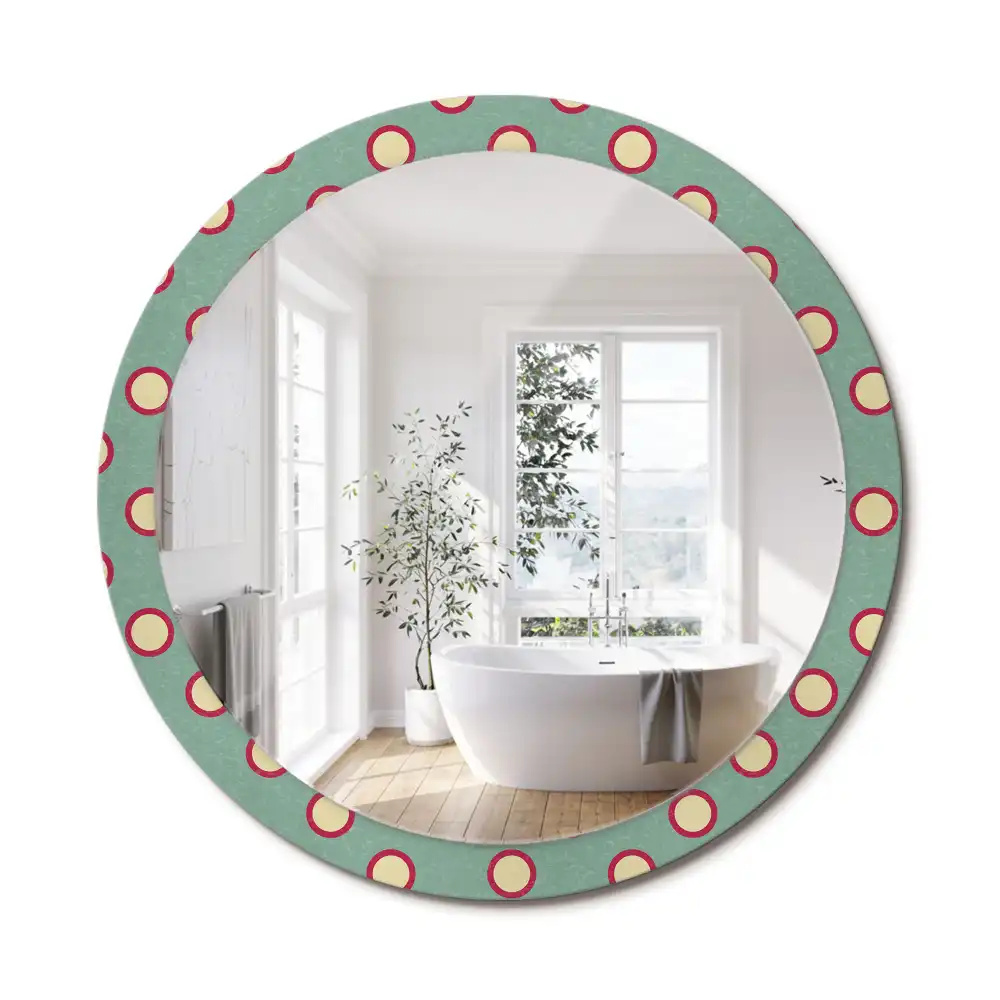 Oglindă decorativă rotundă cu design de puncte