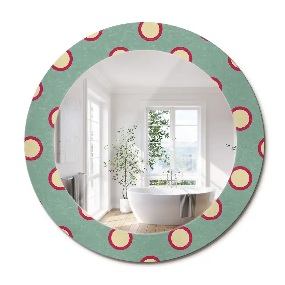 Oglindă decorativă rotundă cu design de puncte
