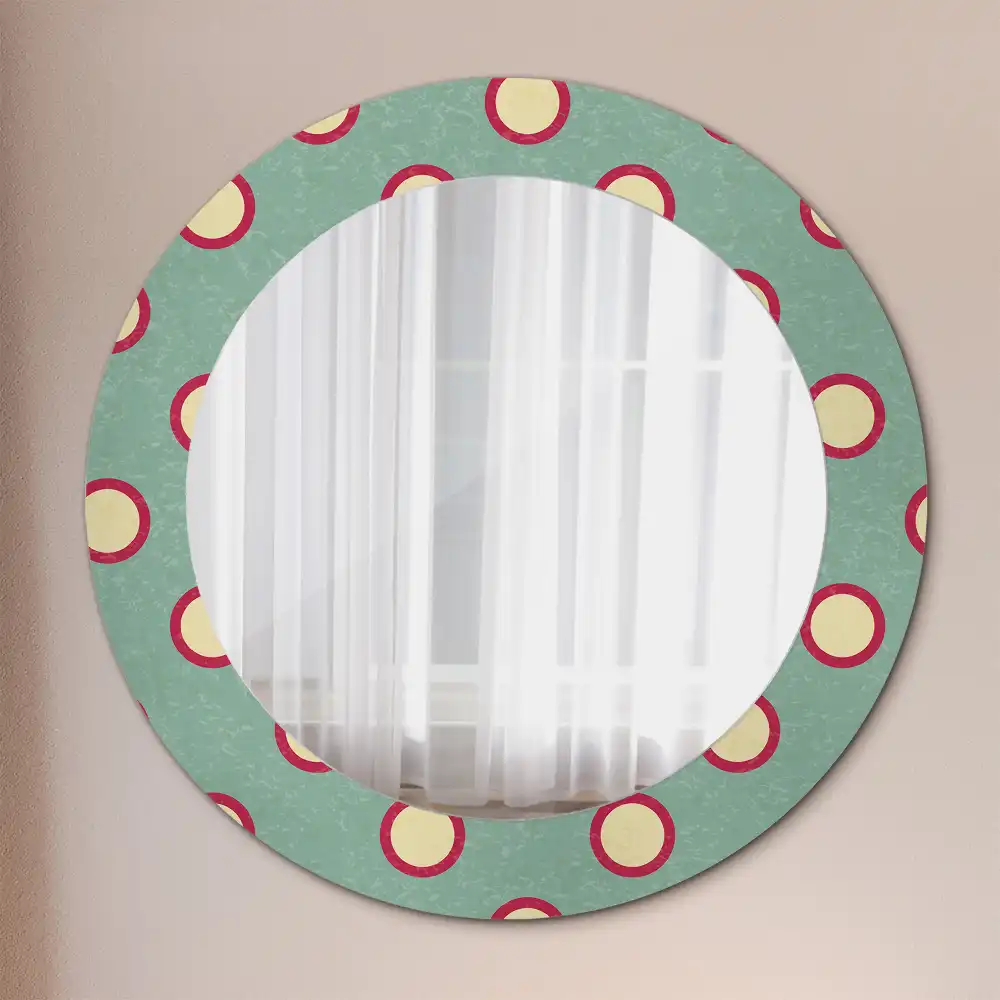 Oglindă decorativă rotundă cu design de puncte
