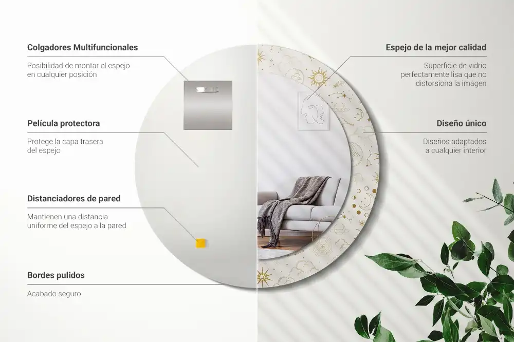Oglindă rotundă decorativă model Mistic