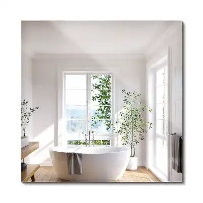 Oglindă dreptunghiulară minimalistă fără ramă