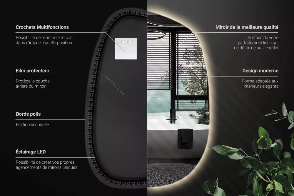 Oglindă pentru machiaj cu iluminare LED