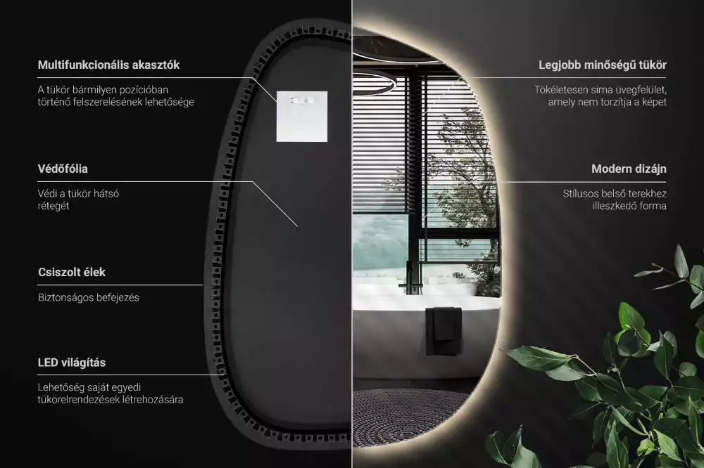 Oglindă pentru machiaj cu iluminare LED