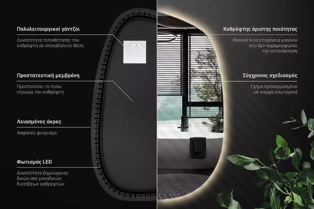 Oglindă pentru machiaj cu iluminare LED