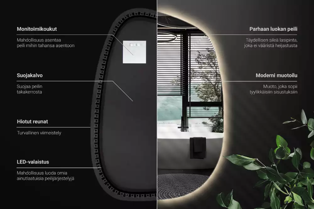 Oglindă pentru machiaj cu iluminare LED