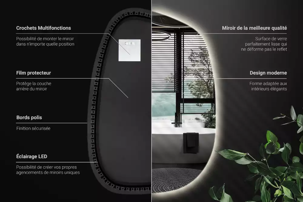 Oglindă pentru machiaj cu iluminare LED