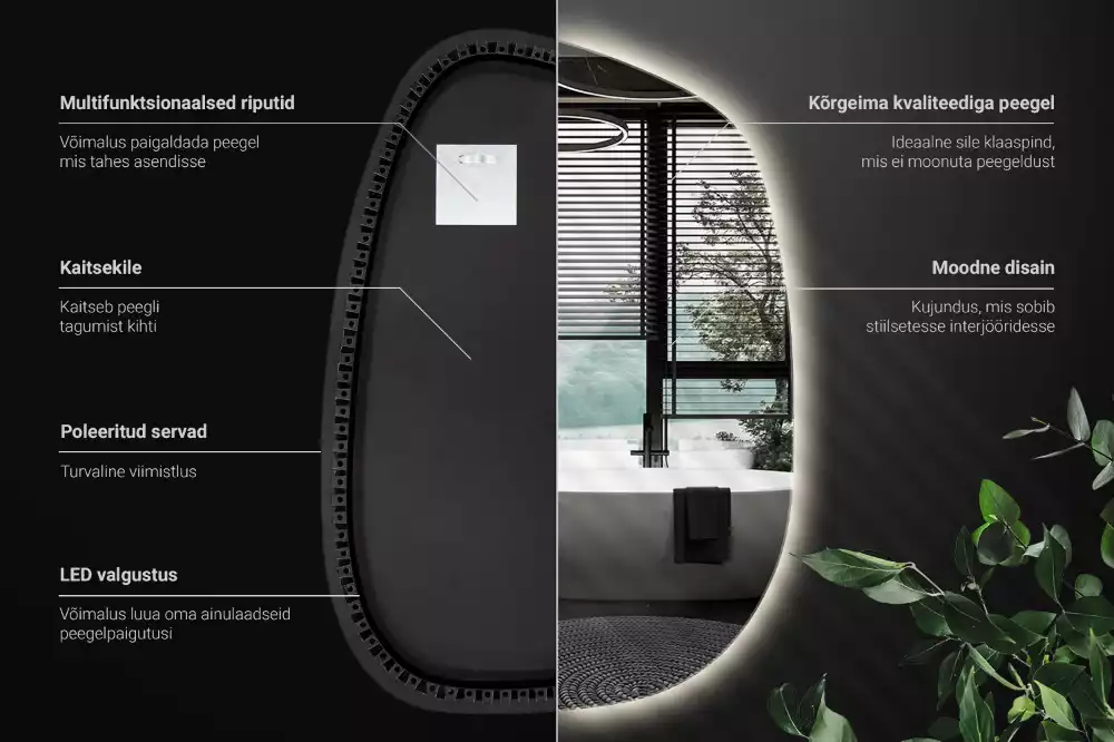 Oglindă pentru machiaj cu iluminare LED