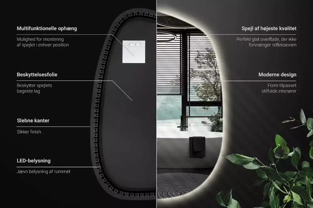 Oglindă pentru machiaj cu iluminare LED