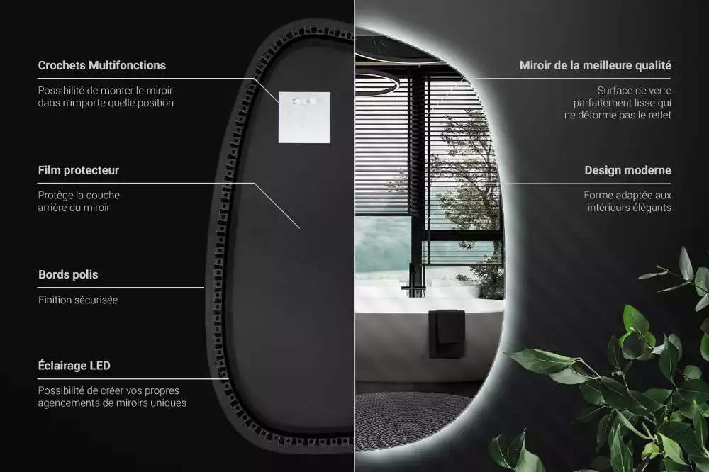 Oglindă pentru machiaj cu iluminare LED