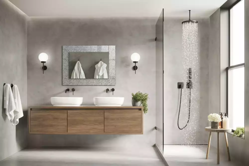 Oglindă dreptunghiulară decorativă cu model 3D pentru perete