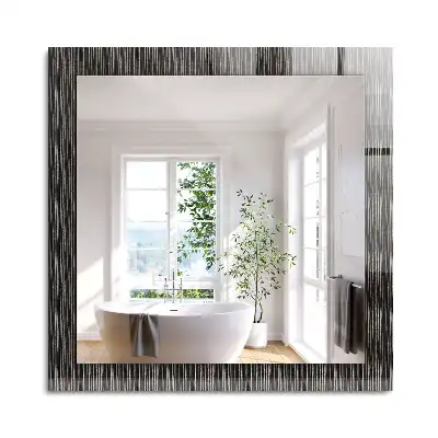Oglindă dreptunghiulară decorativă cu linii moderne pentru perete