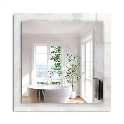 Oglindă dreptunghiulară cu decor texturat gri