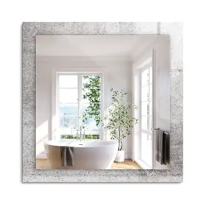 Oglindă dreptunghiulară cu decor textură de beton