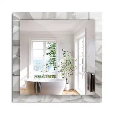 Oglindă dreptunghiulară decorativă de perete cu forme geometrice abstracte
