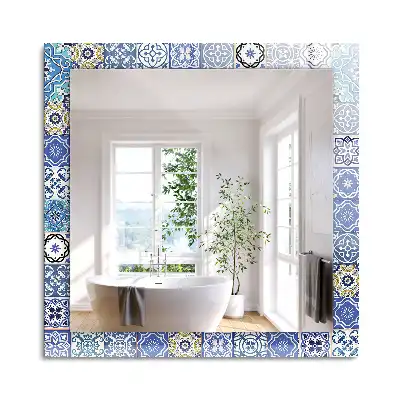 Oglindă decorativă de perete dreptunghiulară cu model marocan