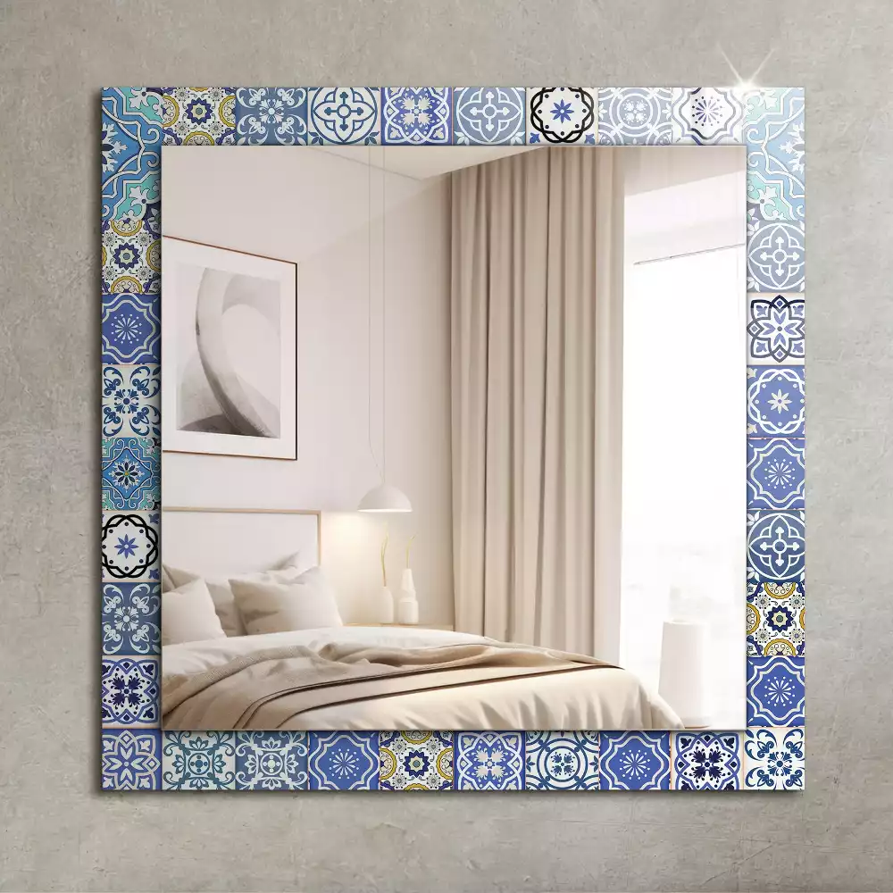 Oglindă decorativă de perete dreptunghiulară cu model marocan