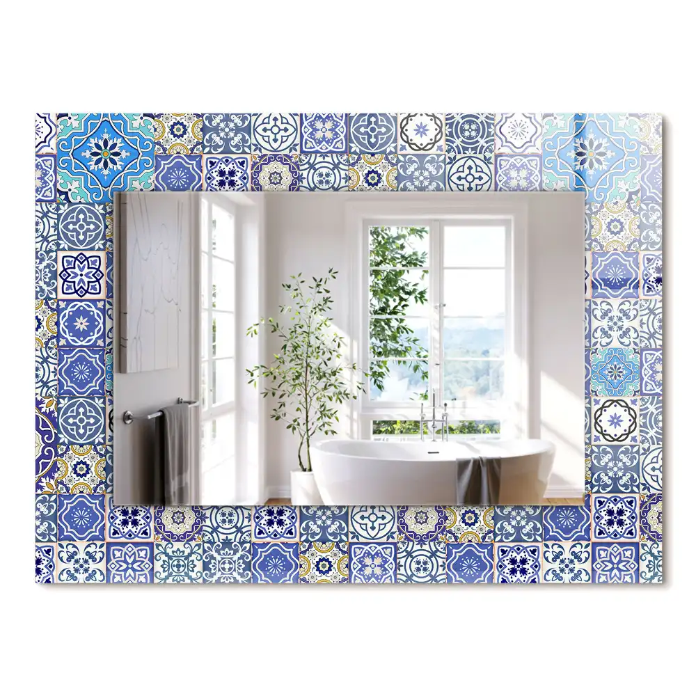Oglindă decorativă de perete dreptunghiulară cu model marocan