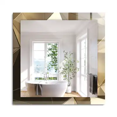 Oglindă dreptunghiulară cu decor geometric